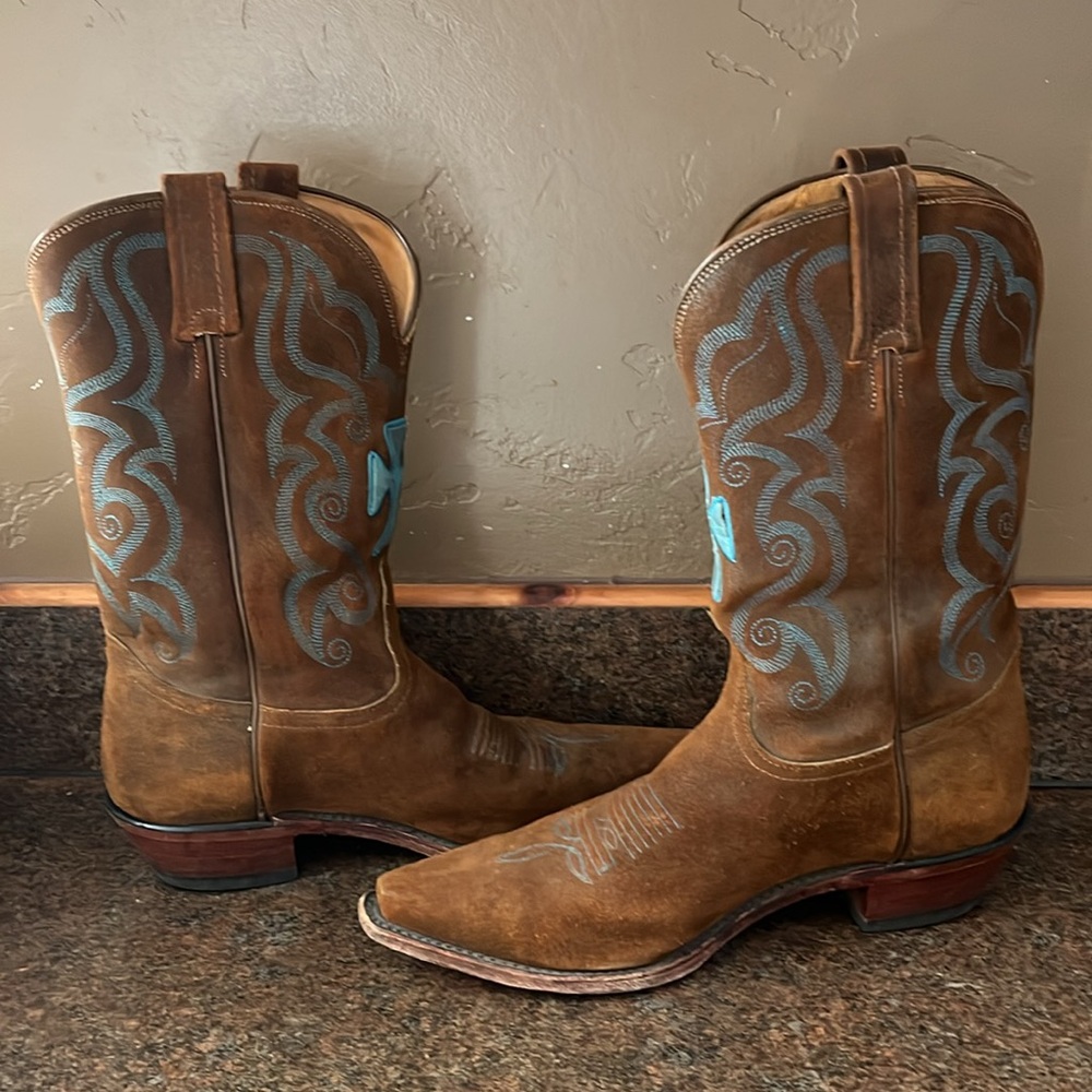 Tony Lama Suede Cowgirl Boots - Picture 5 of 11